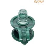 Sphatik Lingam With Green Jade Base