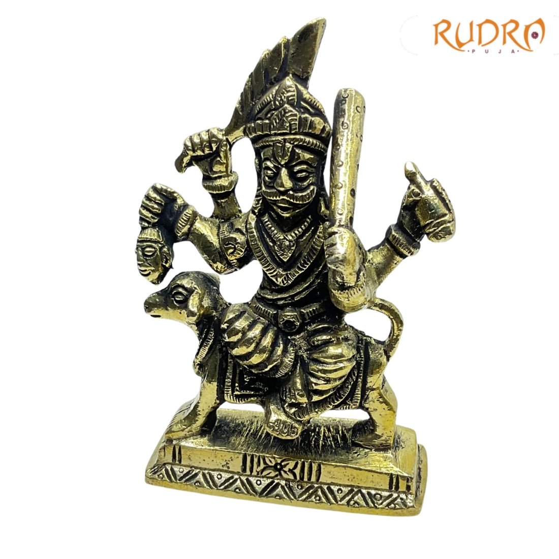 Kaal Bhairav Brass Idol 4 Inches 363 Grams 5 Kaal-Bhairav-Brass-Idol-4-Inches-363-Grams-Lp-C.jpg