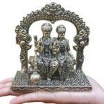 Lord Vishnu With Laxmi Ji Idol In Brass - 451 Gram - ( 4.50 Inch)