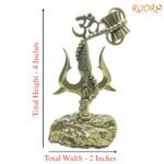 Om Trishul Damru In Brass 4 Inches 93 Grams 7 Om-Trishul-Damru-In-Brass-4-Inches-93-Grams-Sp-C-2.Jpg