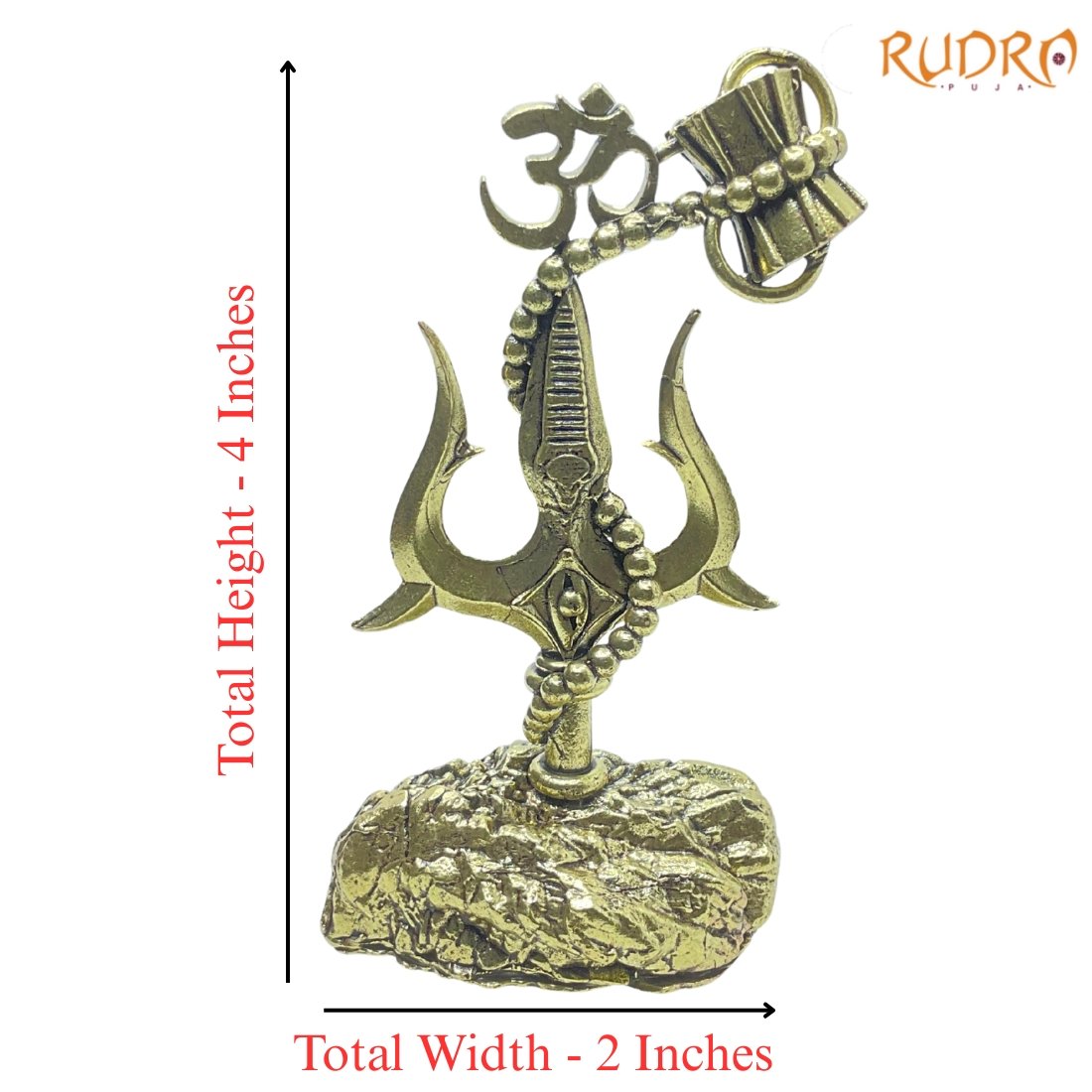 Om Trishul Damru In Brass 4 Inches 93 Grams 3 Om-Trishul-Damru-In-Brass-4-Inches-93-Grams-Sp-C-2.Jpg