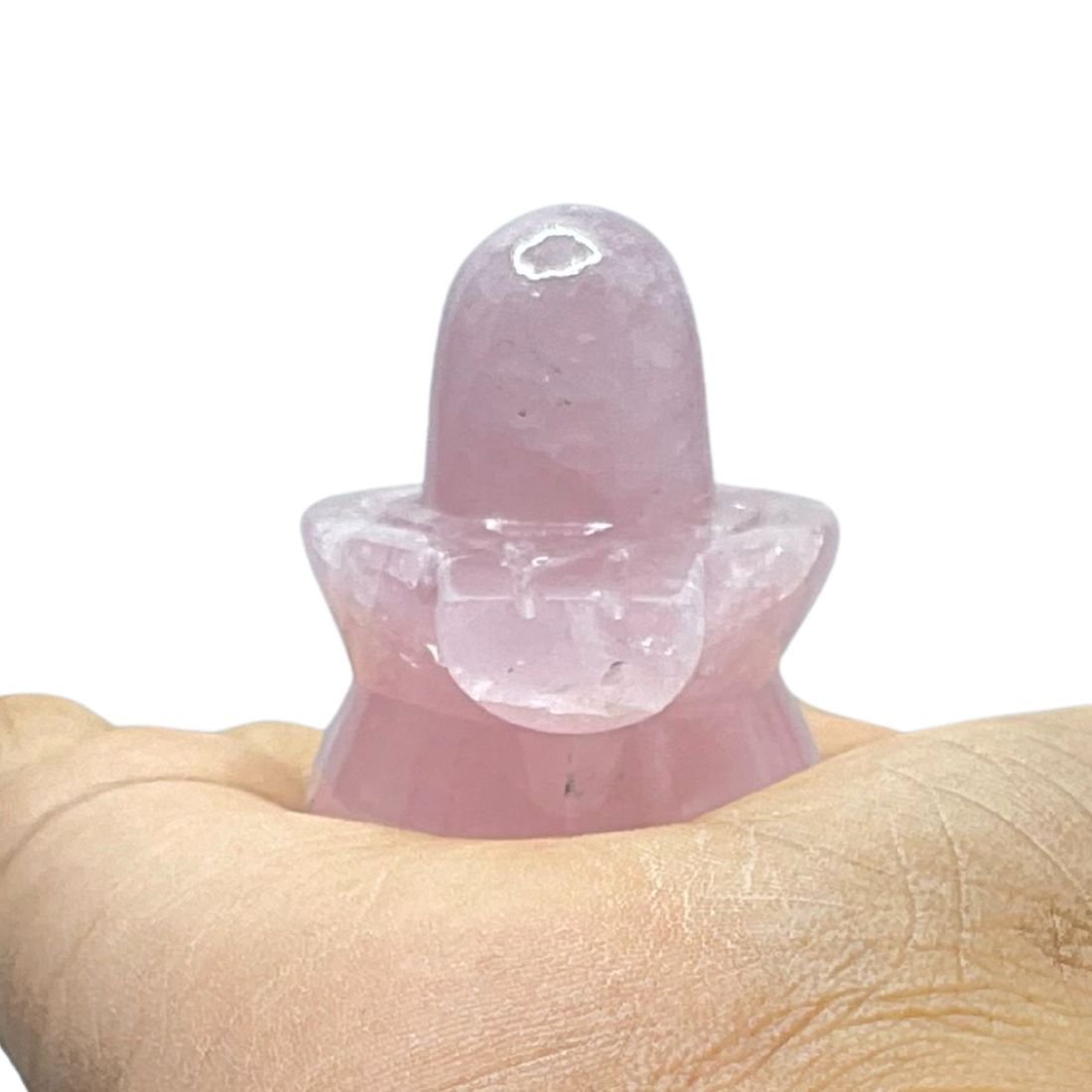 Rose Quartz Shivling - 1.50 Inches - (59 Grams) 1 Rose Quartz Shivling - 1.50 Inches - (59 Grams)