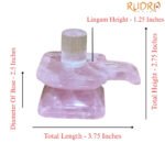 Crystal Lingam With Square Rose Quartz Base - 358 Grams