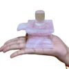 Crystal Lingam With Square Rose Quartz Base - 400 Grams