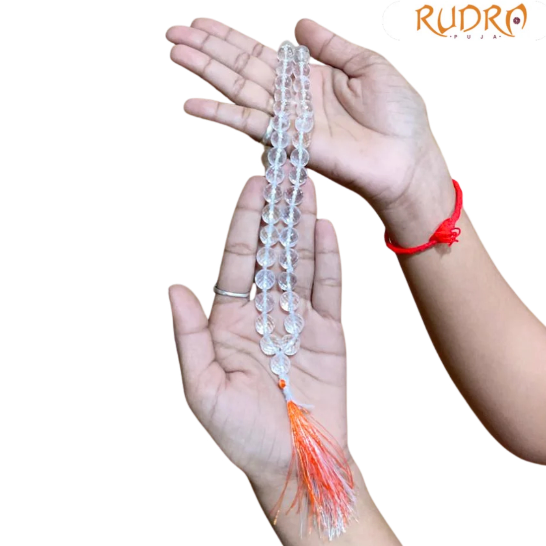 Sphatik Diamond Cut Mala 10mm