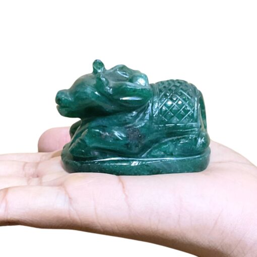 Green Jade Margatha Nandi 120 Gram - 1.75 Inches