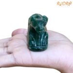 Green Jade Margatha Nandi 123 Gram - 1.75 Inches