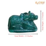 Green Jade Margatha Nandi 123 Gram - 1.75 Inches