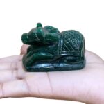 Green Jade Margatha Nandi 127 Gram - 1.75 Inches
