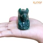 Green Jade Margatha Nandi 147 Gram - 1.75 Inches