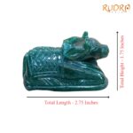 Green Jade Margatha Nandi 147 Gram - 1.75 Inches