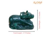 Green Jade Margatha Nandi 155 Gram - 1.75 Inches