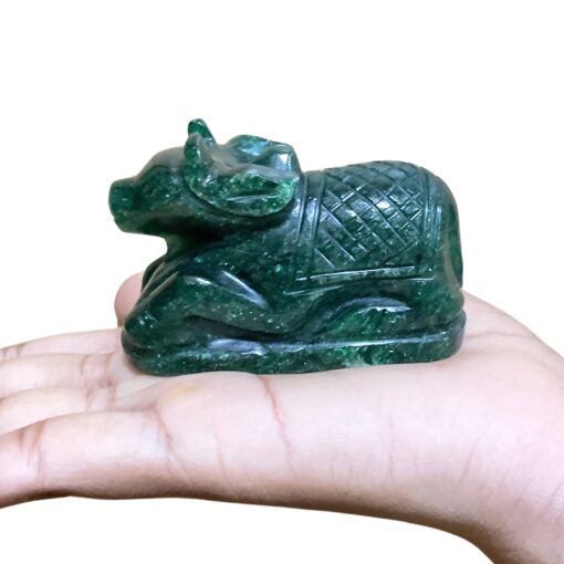 Green Jade Margatha Nandi 155 Gram - 1.75 Inches