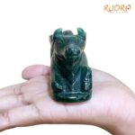 Green Jade Margatha Nandi 219 Gram - 2 Inches
