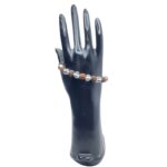 Crystal Sphatik Rudraksha Bracelet -9 MM
