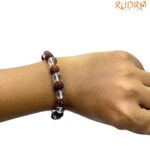 Crystal Sphatik Rudraksha Bracelet -9 MM