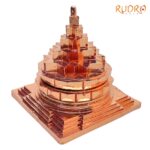 शुद्ध तांबा Solid Hollow Pure Copper Meru 3D shree yantra 4 inches - Exclusive from Rudrapuja