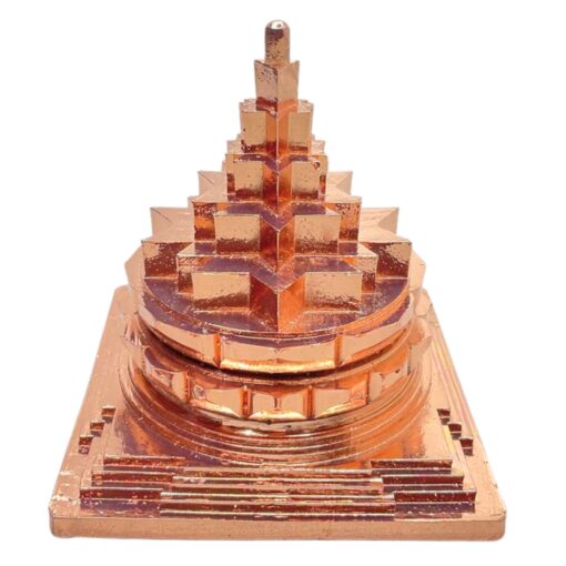 शुद्ध तांबा Solid Hollow Pure Copper Meru 3D shree yantra 4 inches - Exclusive from Rudrapuja