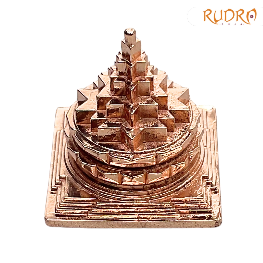 Pure Copper Hollow Meru Shree Yantra