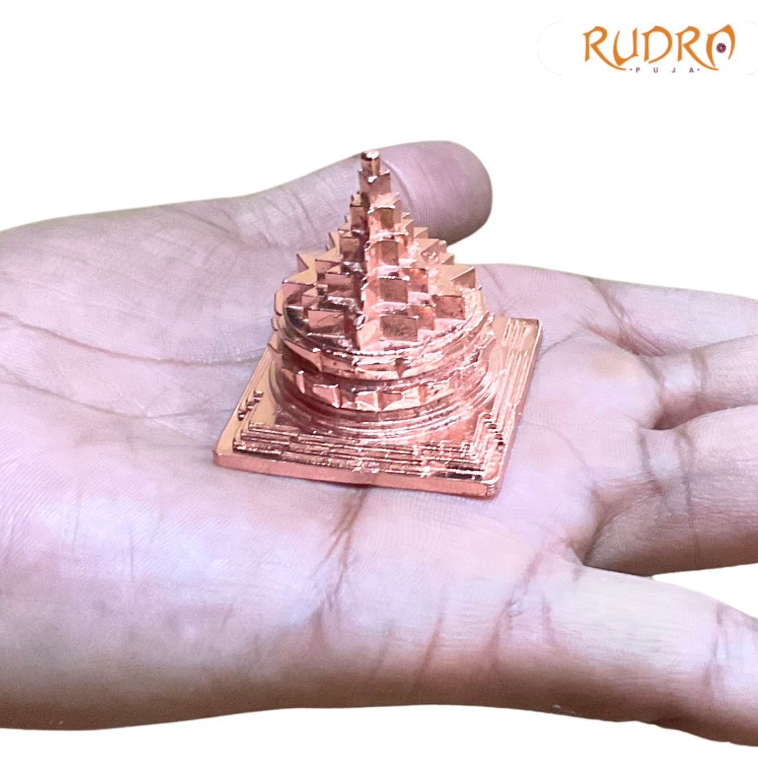 Pure Copper Hollow Meru Shree Yantra