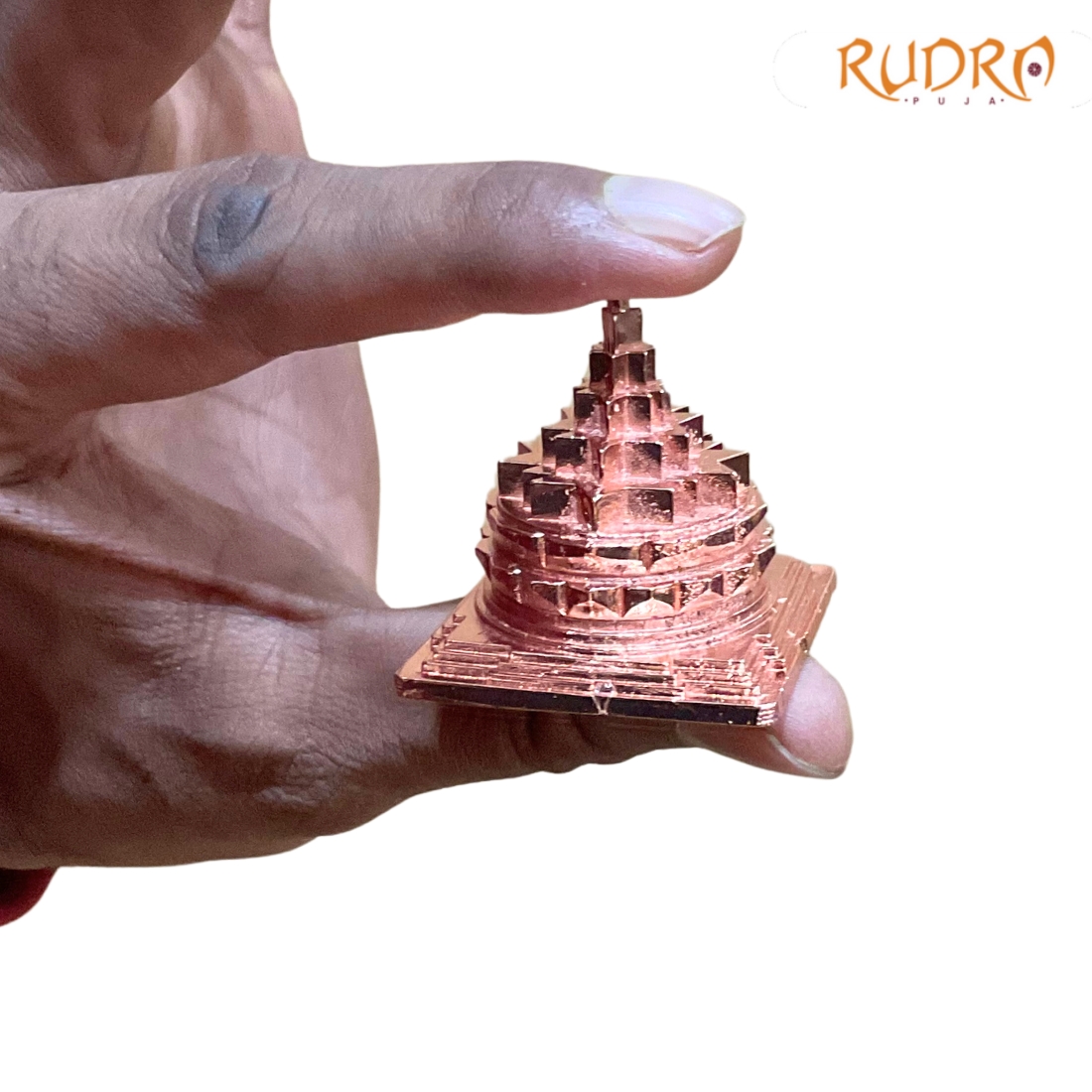 Pure Copper Hollow Meru Shree Yantra