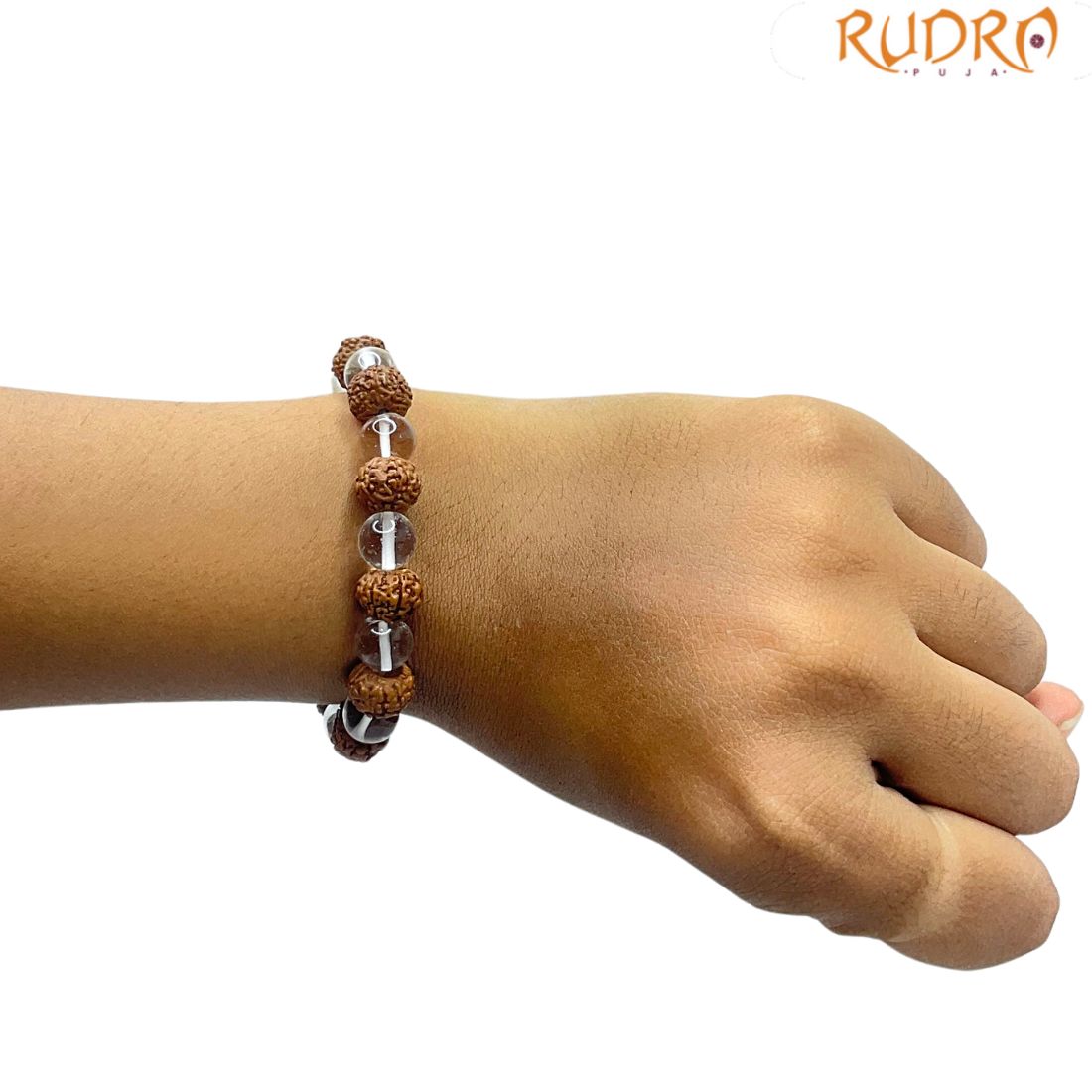 Crystal Rudraksha Bracelet - 10 MM