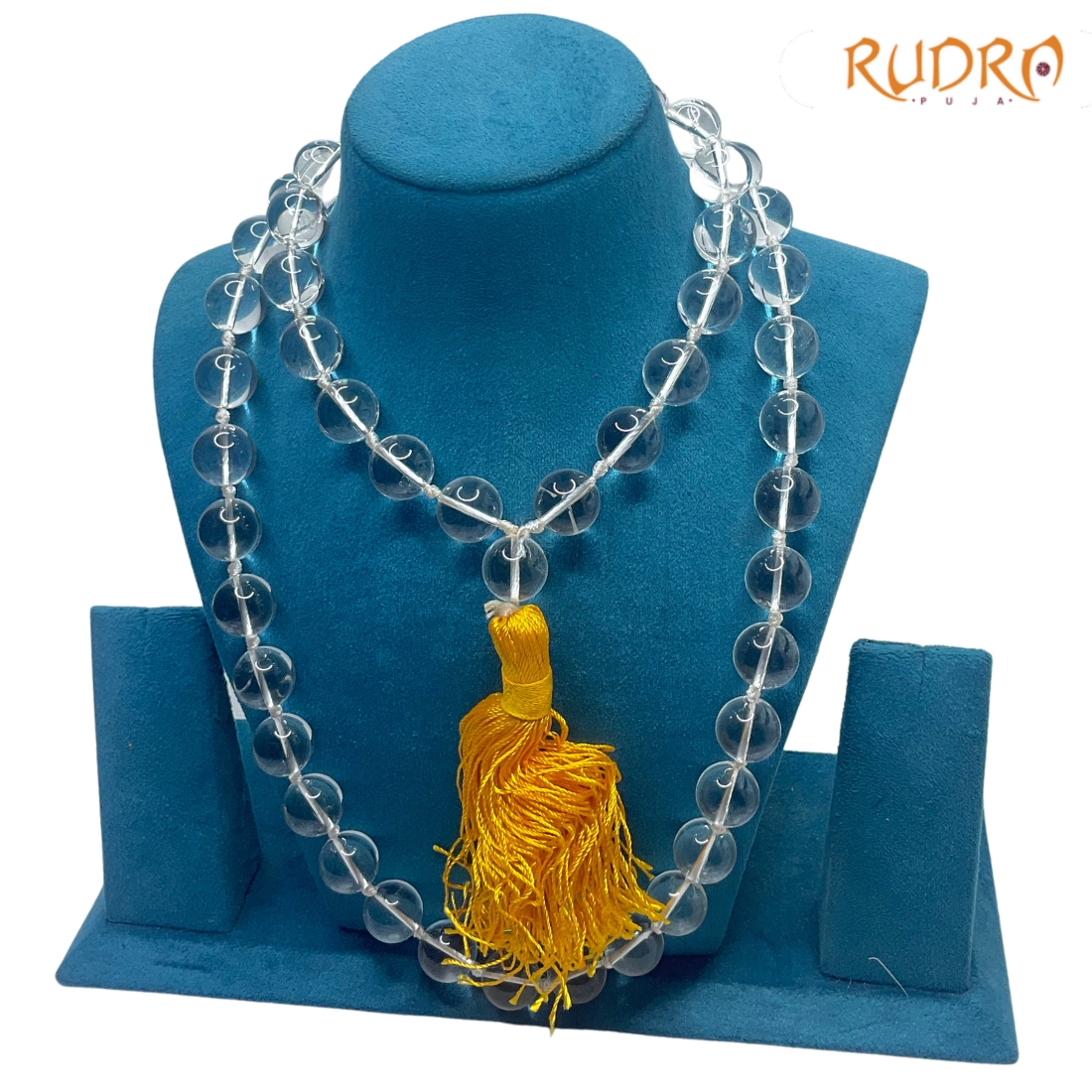 Crystal Simple Mala 16MM Beads – 108+1 Meditation & Prayer Necklace for Yoga, Mindfulness, and Spiritual Healing (Copy)