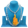 Crystal Simple Mala 16MM Beads – 108+1 Meditation & Prayer Necklace for Yoga, Mindfulness, and Spiritual Healing