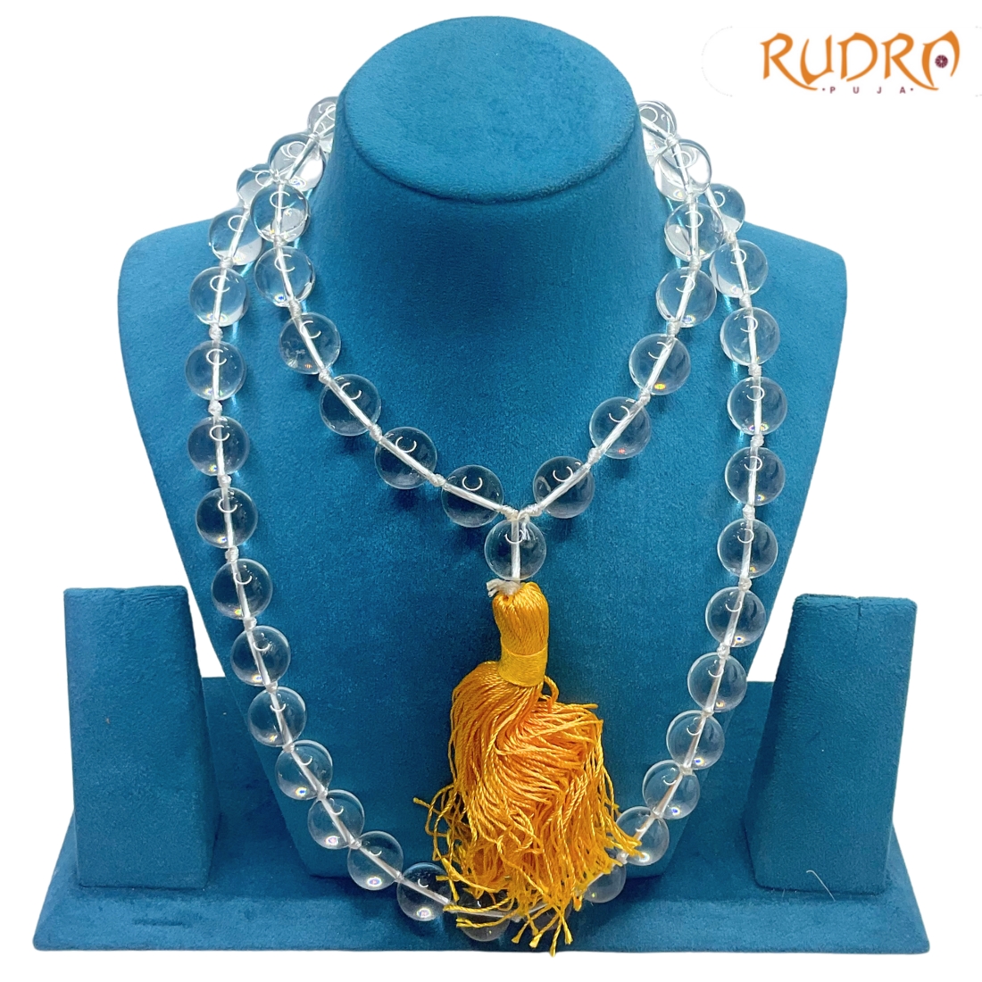 Crystal Simple Mala 16MM Beads – 108+1 Meditation & Prayer Necklace for Yoga, Mindfulness, and Spiritual Healing (Copy)