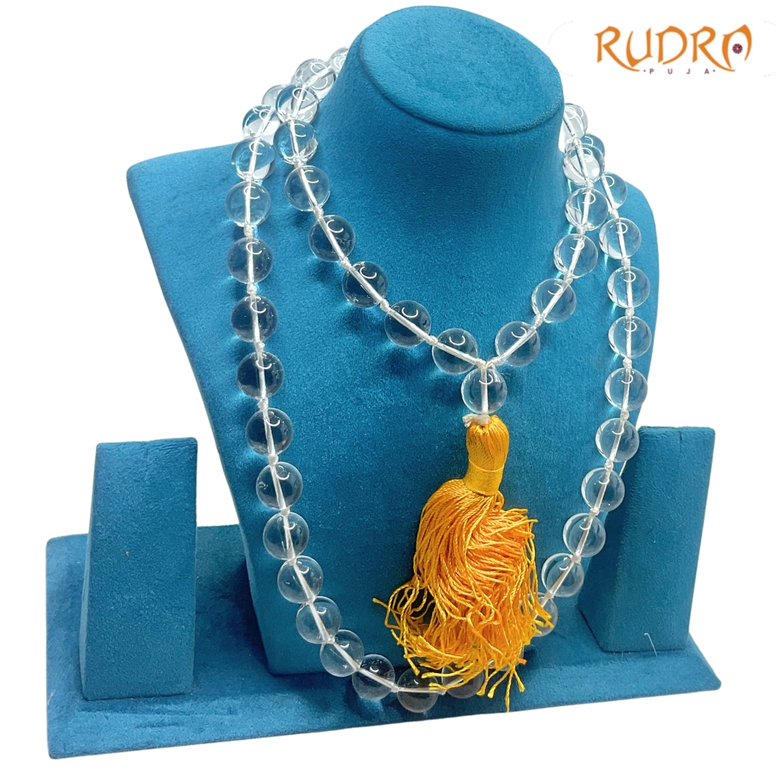 Crystal Simple Mala 16MM Beads – 108+1 Meditation & Prayer Necklace for Yoga, Mindfulness, and Spiritual Healing (Copy)