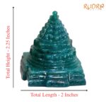 Green Jade Margatha Shree Yantra 2.25 inches (132 Grams)