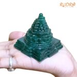 Green Jade Margatha Shree Yantra 2.5 inches (165 Grams)