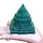 Green Jade Margatha Shree Yantra 3 inches (368 Grams)