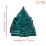 Green Jade Margatha Shree Yantra 3 inches (410 Grams)