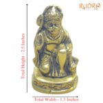 Hanuman Sitting Brass Idol - 2.5 inches ( 155 Grams )