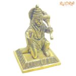 Hanuman Sitting Brass Idol - 3.75 inches ( 420 Grams )