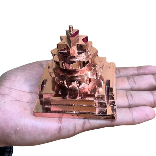 Pure Copper Hollow Meru Shree Yantra