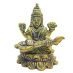 Saraswati Idol in Brass - 3 Inches ( 262 Grams )