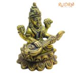 Saraswati Idol in Brass - 3 Inches ( 262 Grams )