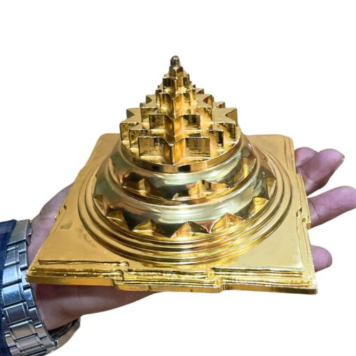 Solid Akhand Meru Shree Yantra 6 Gold Plated