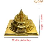 Solid Akhand Meru Shree Yantra 6 Gold Plated