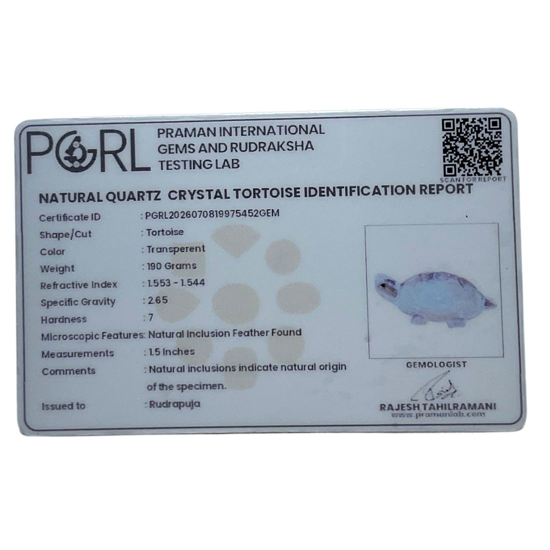 190 gm certi