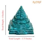 Green Jade Margatha Shree Yantra 4 inches (777 Grams)