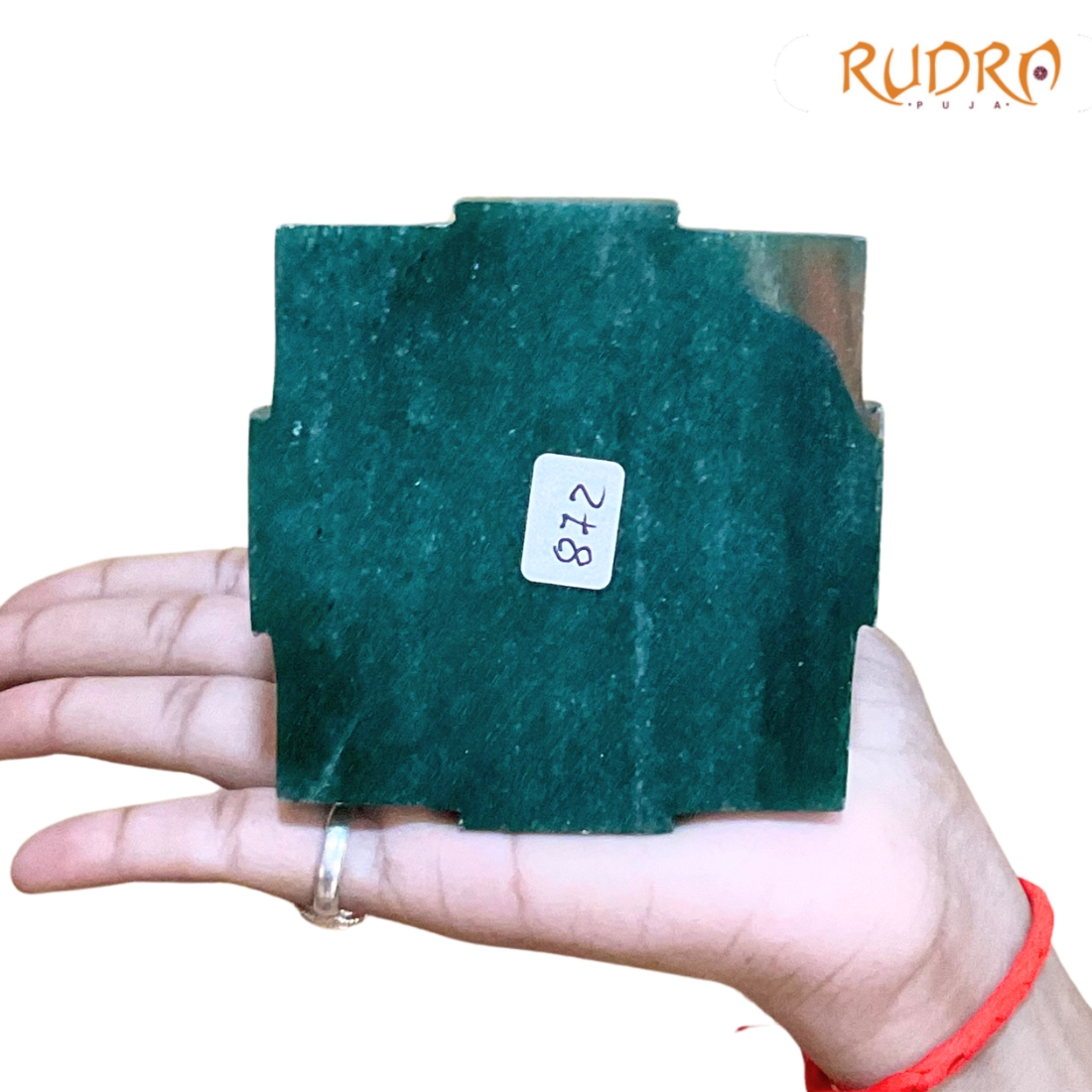 Green Jade Margatha Shree Yantra 4.25 inches (872 Grams)