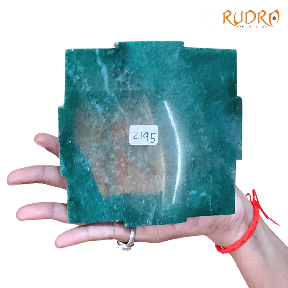 Green Jade Margatha Shree Yantra 6 inches (2195Grams)