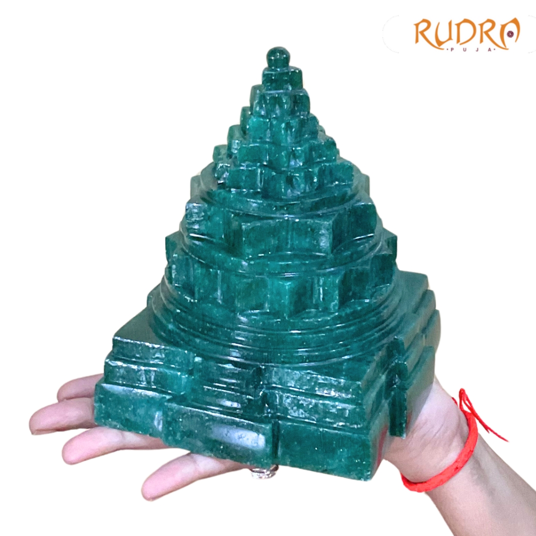 Green Jade Margatha Shree Yantra 6 inches (2195Grams)