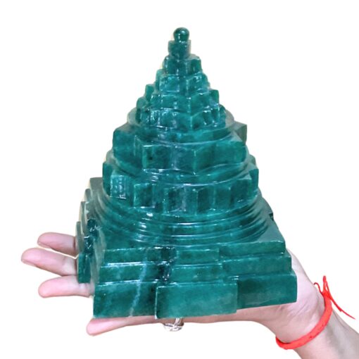 Green Jade Margatha Shree Yantra 6 inches (2195Grams)