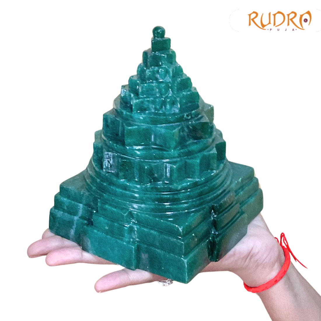 Green Jade Margatha Shree Yantra 6 inches (2195Grams)