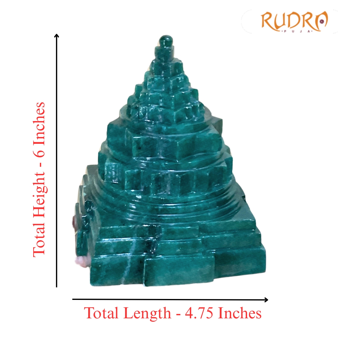 Green Jade Margatha Shree Yantra 6 inches (2195Grams)