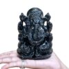 Black Jade Ganesh Idol - 4.5 Inches - (715 Grams)